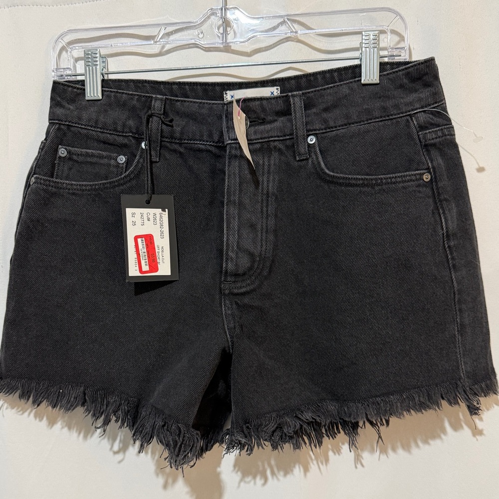 Paige Black Women's Noelle Shorts Size 25 NWT